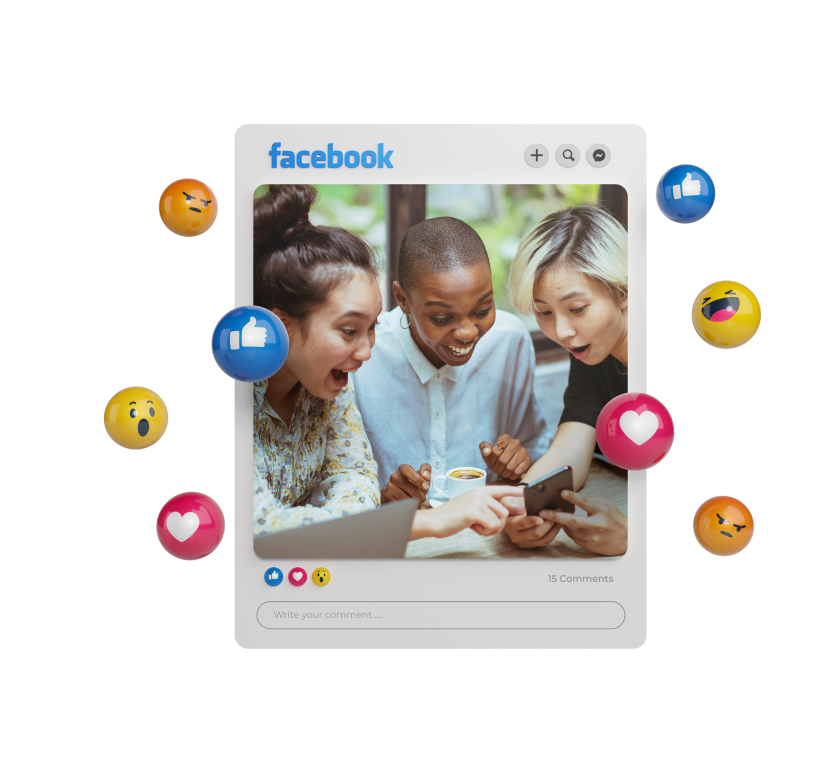 Celular com aplicativo do facebook aberto